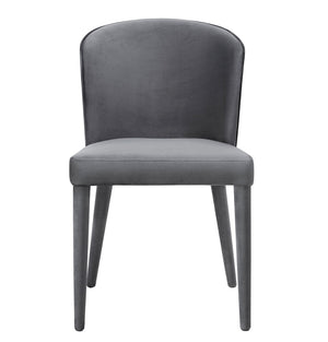 TOV Furniture Metropolitan Velvet Dining Chair - Luxurious Comfort and Modern Design for Your Elegant Dining Space Grey TOV-D55