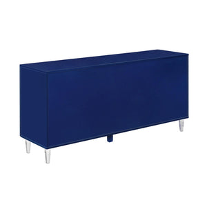 TOV Furniture Deco Lacquer Buffet - Hollywood Glam Inspired Storage Solution with Elegant Acrylic Legs and Style Blue TOV-D5515