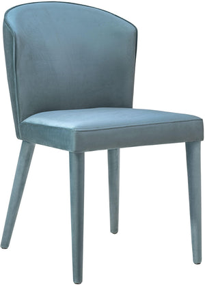 TOV Furniture Metropolitan Velvet Dining Chair - Luxurious Comfort and Modern Design for Your Elegant Dining Space Sea Blue TOV-D57