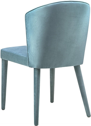 TOV Furniture Metropolitan Velvet Dining Chair - Luxurious Comfort and Modern Design for Your Elegant Dining Space Sea Blue TOV-D57