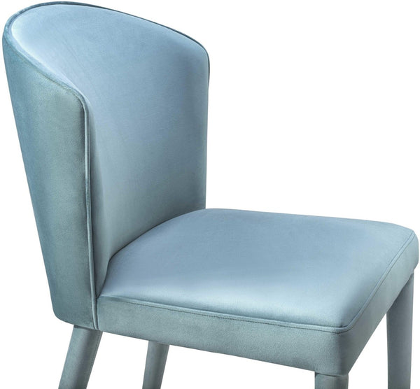 TOV Furniture Metropolitan Velvet Dining Chair - Luxurious Comfort and Modern Design for Your Elegant Dining Space Sea Blue TOV-D57