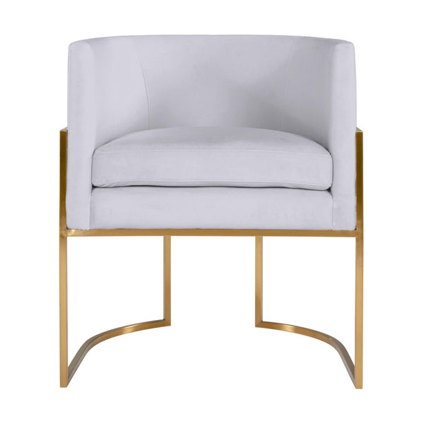 TOV Furniture Giselle Velvet Dining Chair - Luxe Comfort with Gold Base for Modern Elegance in Your Home Dining Space Grey TOV-D6301