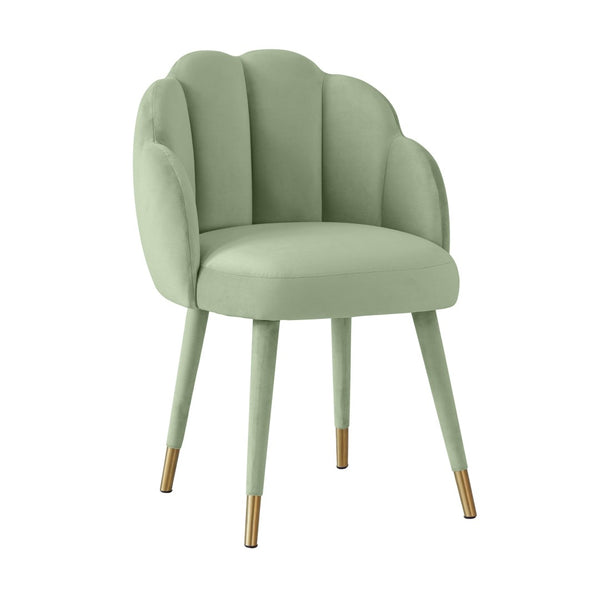 TOV Furniture Gardenia Plush Velvet Dining Chair with Gold Accents - Chic Design for Modern Dining Spaces Moss Green TOV-D68137