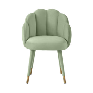 TOV Furniture Gardenia Plush Velvet Dining Chair with Gold Accents - Chic Design for Modern Dining Spaces Moss Green TOV-D68137