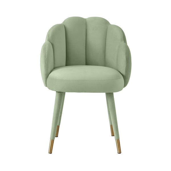 TOV Furniture Gardenia Plush Velvet Dining Chair with Gold Accents - Chic Design for Modern Dining Spaces Moss Green TOV-D68137