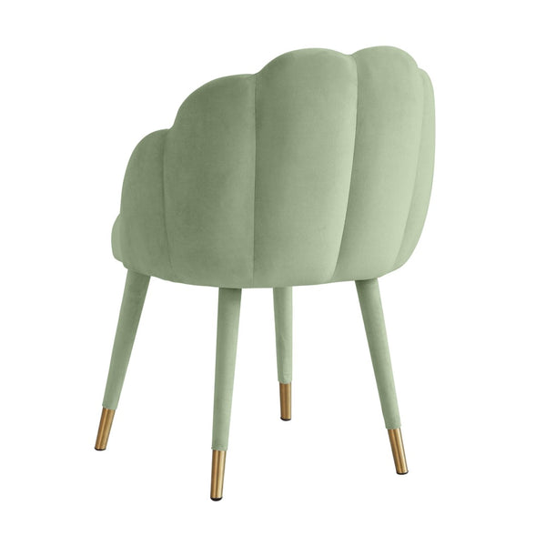 TOV Furniture Gardenia Plush Velvet Dining Chair with Gold Accents - Chic Design for Modern Dining Spaces Moss Green TOV-D68137