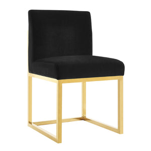TOV Furniture Haute Black Velvet Chair - Luxurious Comfort & Modern Elegance for Dining or Accent Spaces Online! TOV-D68249