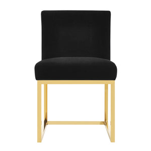 TOV Furniture Haute Black Velvet Chair - Luxurious Comfort & Modern Elegance for Dining or Accent Spaces Online! TOV-D68249