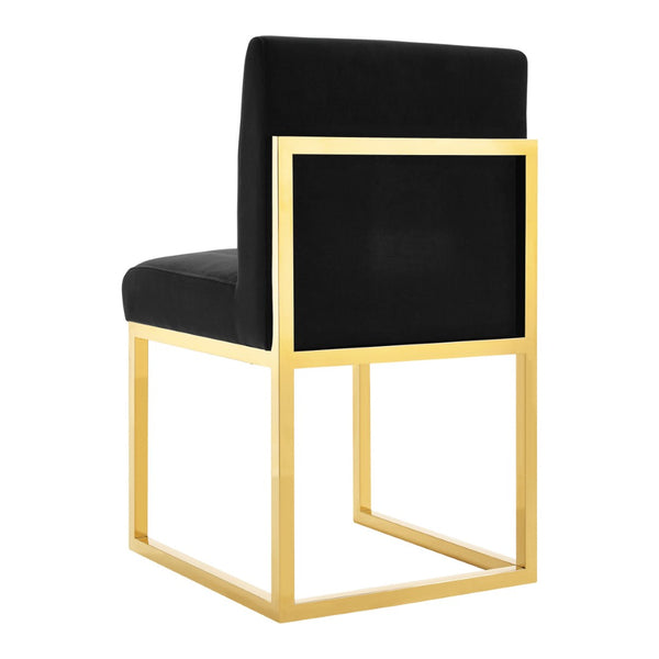 TOV Furniture Haute Black Velvet Chair - Luxurious Comfort & Modern Elegance for Dining or Accent Spaces Online! TOV-D68249