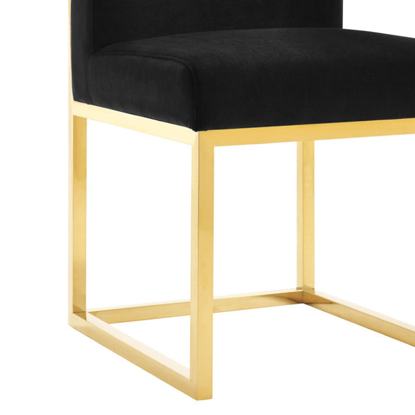 TOV Furniture Haute Black Velvet Chair - Luxurious Comfort & Modern Elegance for Dining or Accent Spaces Online! TOV-D68249