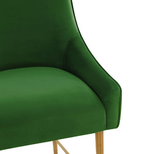 TOV Furniture Beatrix Velvet Stool - Luxurious Upholstered Seating with Gold Accents for Modern Home Elegance Green / Bar Height TOV-D68343