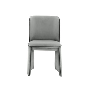 TOV Furniture Kinsley Dining Chair - Modern Sculptural Elegance with Luxurious Velvet Upholstery for Your Home Grey TOV-D68424