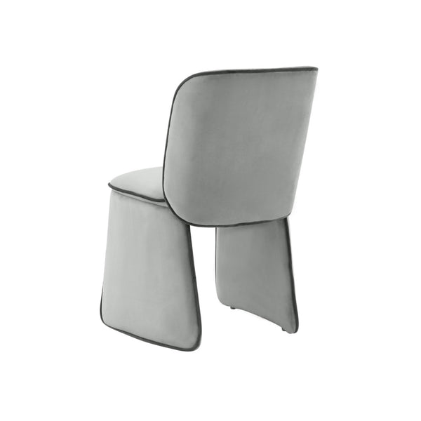 TOV Furniture Kinsley Dining Chair - Modern Sculptural Elegance with Luxurious Velvet Upholstery for Your Home Grey TOV-D68424