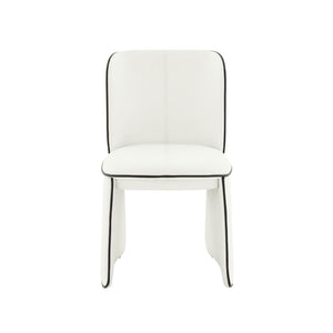 TOV Furniture Kinsley Dining Chair - Modern Sculptural Elegance with Luxurious Velvet Upholstery for Your Home Cream TOV-D68425