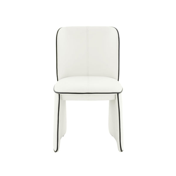 TOV Furniture Kinsley Dining Chair - Modern Sculptural Elegance with Luxurious Velvet Upholstery for Your Home Cream TOV-D68425