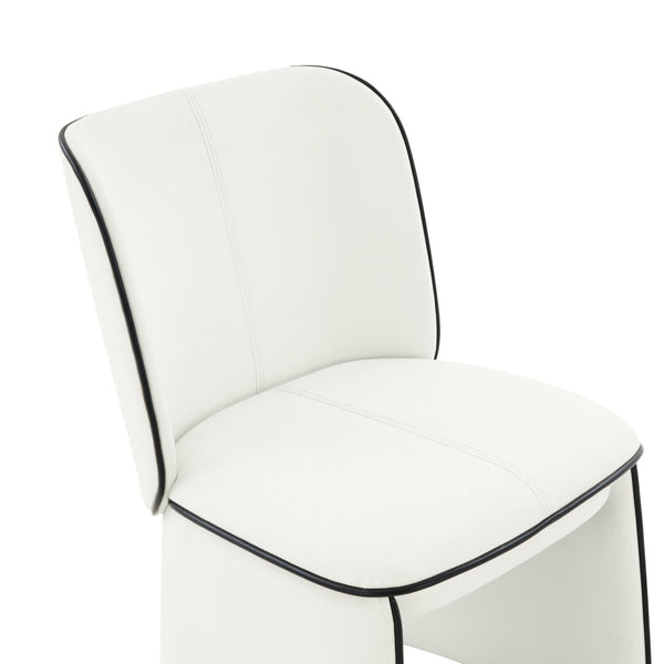 TOV Furniture Kinsley Dining Chair - Modern Sculptural Elegance with Luxurious Velvet Upholstery for Your Home Cream TOV-D68425