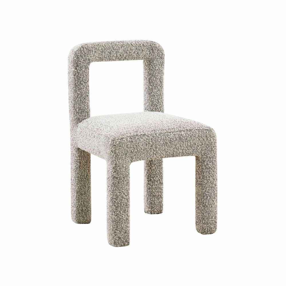 TOV Furniture Hazel Boucle Dining Chair - Modern Sculptural Design with Plush Foam for Comfortable Dining Experience Grey TOV-D68465