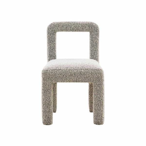 TOV Furniture Hazel Boucle Dining Chair - Modern Sculptural Design with Plush Foam for Comfortable Dining Experience Grey TOV-D68465