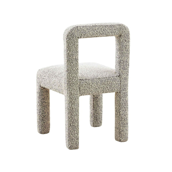 TOV Furniture Hazel Boucle Dining Chair - Modern Sculptural Design with Plush Foam for Comfortable Dining Experience Grey TOV-D68465