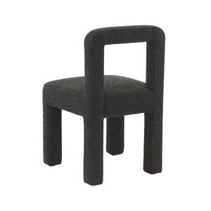 TOV Furniture Hazel Boucle Dining Chair - Modern Sculptural Design with Plush Foam for Comfortable Dining Experience Black TOV-D68466
