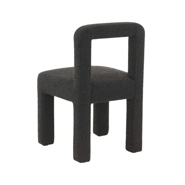 TOV Furniture Hazel Boucle Dining Chair - Modern Sculptural Design with Plush Foam for Comfortable Dining Experience Black TOV-D68466