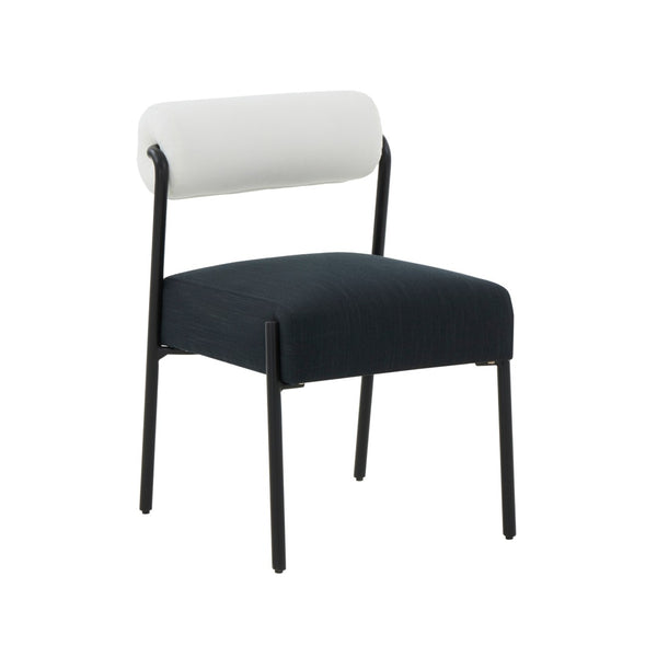 TOV Furniture Jolene Cream and Black Performance Linen Dining Chairs - Set of 2 with Modern Comfort & Style TOV-D68585