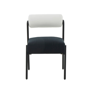 TOV Furniture Jolene Cream and Black Performance Linen Dining Chairs - Set of 2 with Modern Comfort & Style TOV-D68585