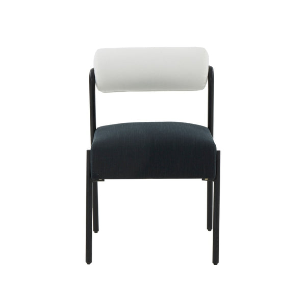 TOV Furniture Jolene Cream and Black Performance Linen Dining Chairs - Set of 2 with Modern Comfort & Style TOV-D68585