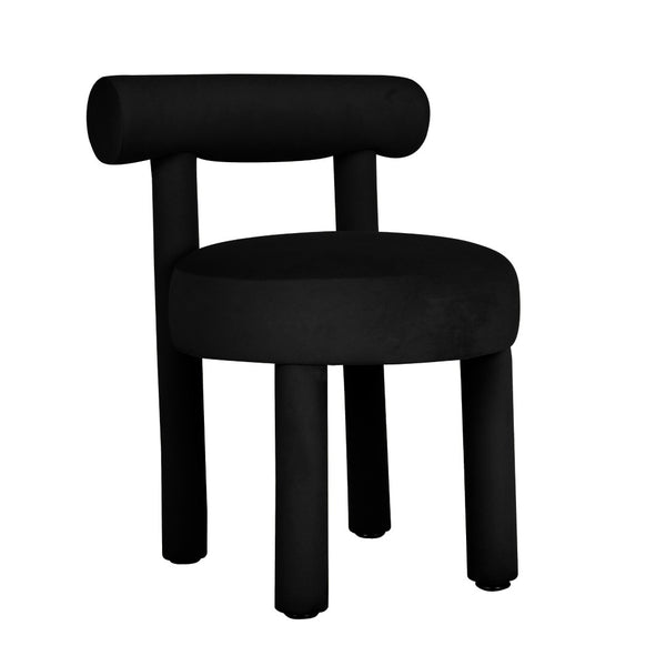TOV Furniture Carmel Velvet Dining Chair - Sumptuous Comfort and Modern Design for a Stylish Dining Experience Black TOV-D68591
