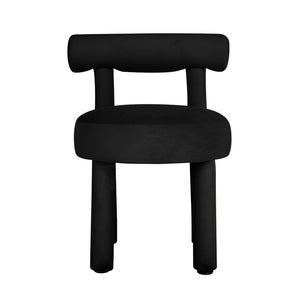 TOV Furniture Carmel Velvet Dining Chair - Sumptuous Comfort and Modern Design for a Stylish Dining Experience Black TOV-D68591