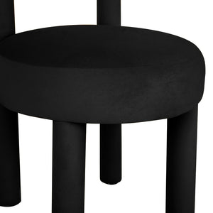 TOV Furniture Carmel Velvet Dining Chair - Sumptuous Comfort and Modern Design for a Stylish Dining Experience Black TOV-D68591