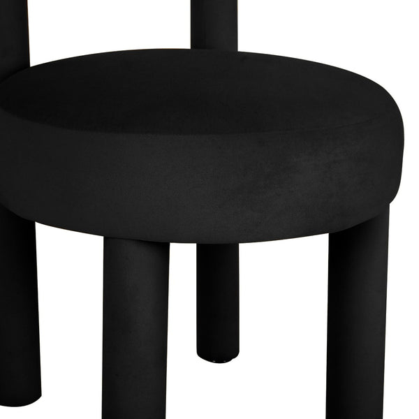 TOV Furniture Carmel Velvet Dining Chair - Sumptuous Comfort and Modern Design for a Stylish Dining Experience Black TOV-D68591