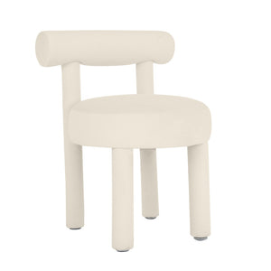 TOV Furniture Carmel Velvet Dining Chair - Sumptuous Comfort and Modern Design for a Stylish Dining Experience Cream TOV-D68592