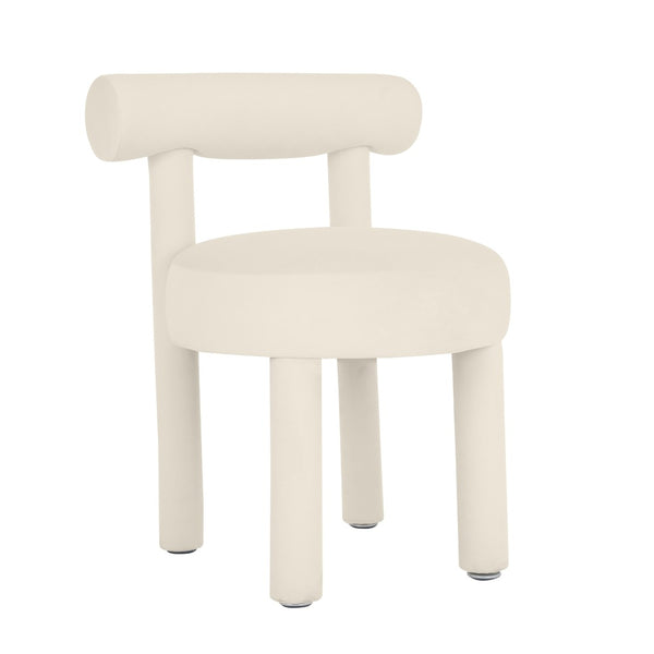 TOV Furniture Carmel Velvet Dining Chair - Sumptuous Comfort and Modern Design for a Stylish Dining Experience Cream TOV-D68592