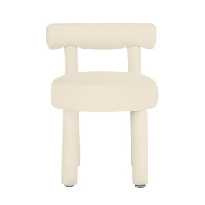 TOV Furniture Carmel Velvet Dining Chair - Sumptuous Comfort and Modern Design for a Stylish Dining Experience Cream TOV-D68592