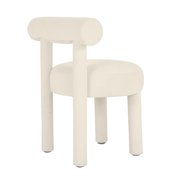 TOV Furniture Carmel Velvet Dining Chair - Sumptuous Comfort and Modern Design for a Stylish Dining Experience Cream TOV-D68592