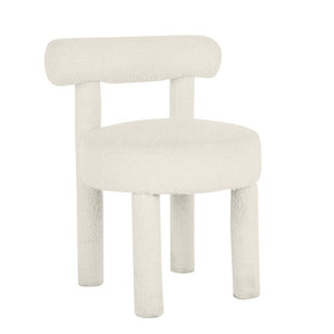 TOV Furniture Carmel Cream Performance Boucle Dining Chair - Modern Comfort, Durable Design & Luxurious Texture TOV-D68593