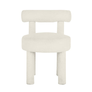 TOV Furniture Carmel Cream Performance Boucle Dining Chair - Modern Comfort, Durable Design & Luxurious Texture TOV-D68593
