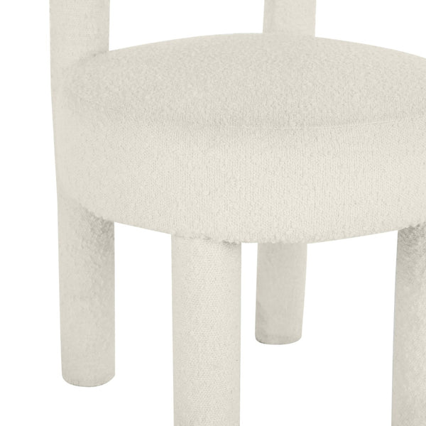 TOV Furniture Carmel Cream Performance Boucle Dining Chair - Modern Comfort, Durable Design & Luxurious Texture TOV-D68593