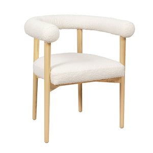 TOV Furniture Spara Performance Boucle Dining Chair – Scandinavian Comfort with Artisan Craftsmanship for Your Home Cream TOV-D68594