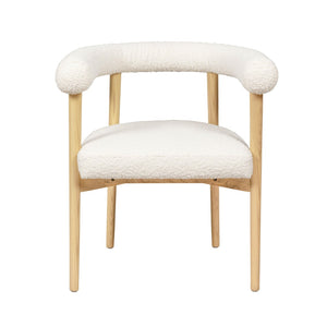 TOV Furniture Spara Performance Boucle Dining Chair – Scandinavian Comfort with Artisan Craftsmanship for Your Home Cream TOV-D68594