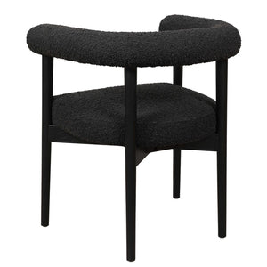 TOV Furniture Spara Performance Boucle Dining Chair – Scandinavian Comfort with Artisan Craftsmanship for Your Home Black TOV-D68595