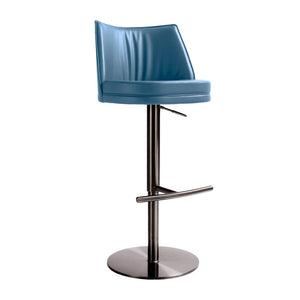 TOV Furniture Gala Adjustable Stool with Vegan Leather Upholstery - Modern, Durable, and Versatile Seating Solution Blue TOV-D68621