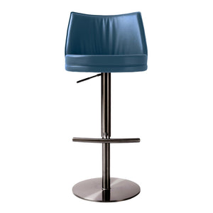 TOV Furniture Gala Adjustable Stool with Vegan Leather Upholstery - Modern, Durable, and Versatile Seating Solution Blue TOV-D68621