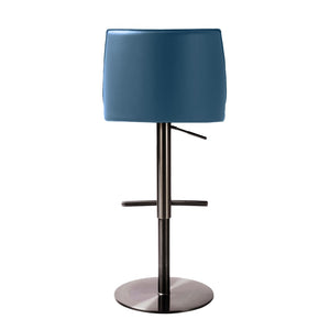 TOV Furniture Gala Adjustable Stool with Vegan Leather Upholstery - Modern, Durable, and Versatile Seating Solution Blue TOV-D68621