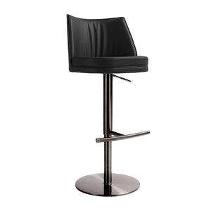 TOV Furniture Gala Adjustable Stool with Vegan Leather Upholstery - Modern, Durable, and Versatile Seating Solution Black TOV-D68622