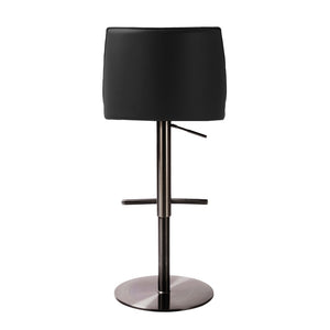 TOV Furniture Gala Adjustable Stool with Vegan Leather Upholstery - Modern, Durable, and Versatile Seating Solution Black TOV-D68622