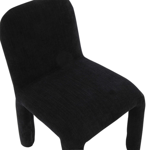 TOV Furniture Georgia Performance Chenille Dining Chair – Modern Elegance with Plush Comfort for Every Gathering Black TOV-D68634
