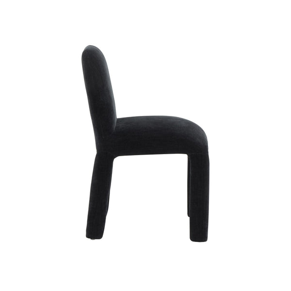TOV Furniture Georgia Performance Chenille Dining Chair – Modern Elegance with Plush Comfort for Every Gathering Black TOV-D68634