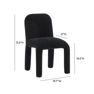 TOV Furniture Georgia Performance Chenille Dining Chair – Modern Elegance with Plush Comfort for Every Gathering Black TOV-D68634